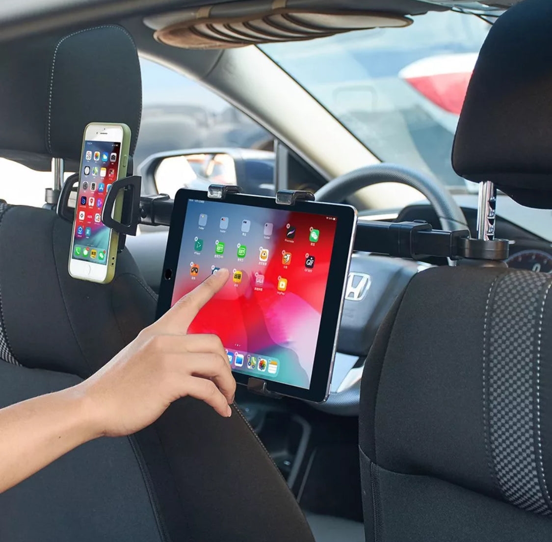Car Back Seat Headrest Hook Hanger Storage Phone Tablet IPad Holder Dual Mount Car Back Seat Headrest Hook Hanger Storage Phone Tablet IPad Holder Dual Mount